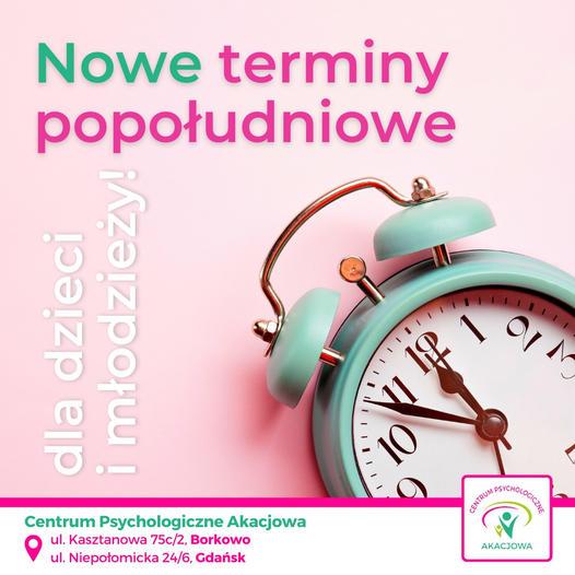 Psycholog Gdańsk - nowe terminy